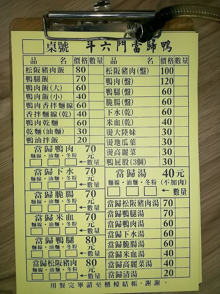 斗六門當歸鴨 霧峰店 的照片