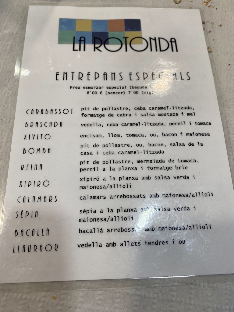 La Rotonda — Carta