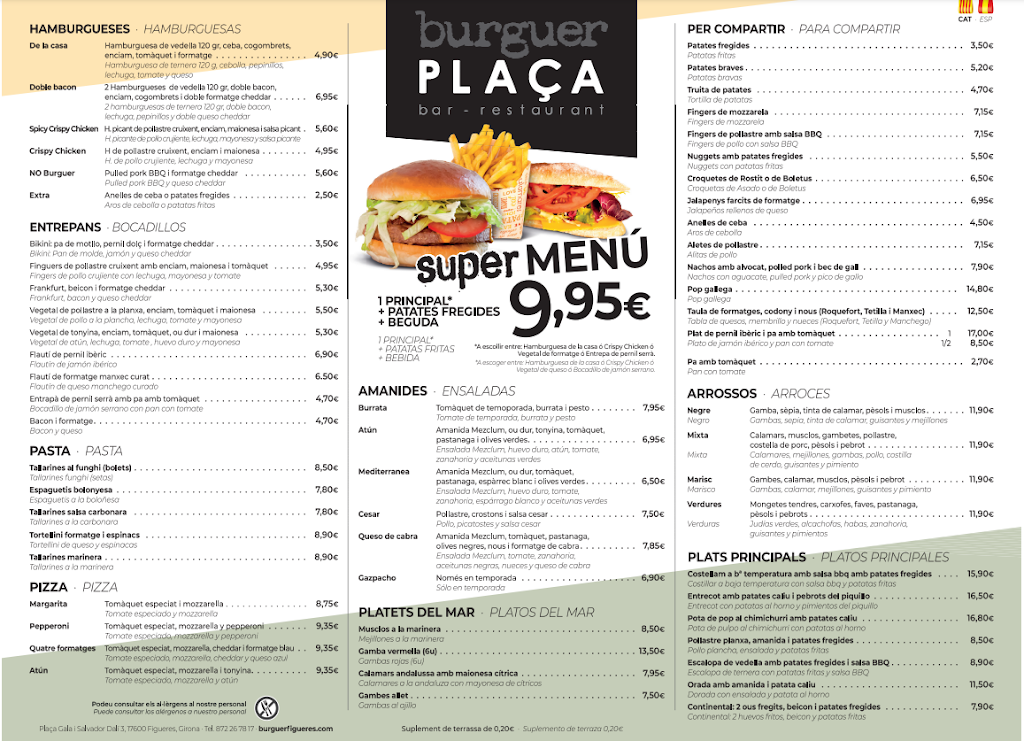 Burguer Placa Figueres — Carta