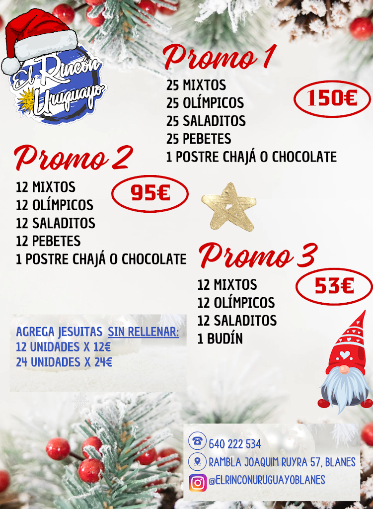 Cafeteria Rincon Uruguayo - Panaderia y Pasteleria Artesanal — Carta