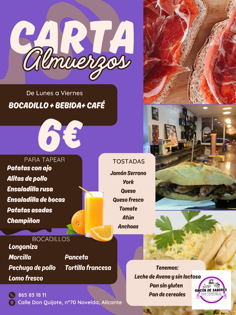 Rincon de Sabores — Carta
