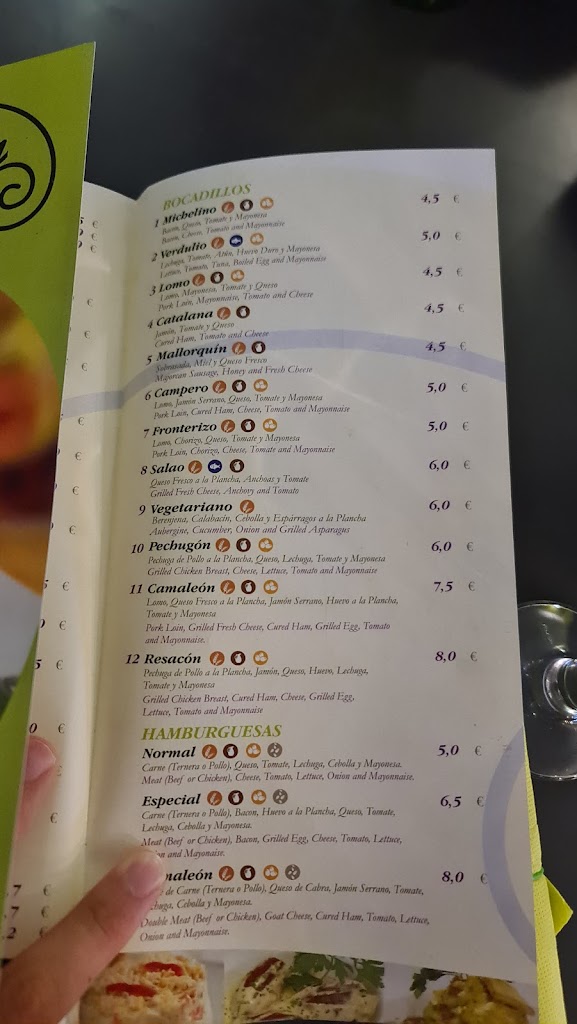 Camaleon Bar — Carta