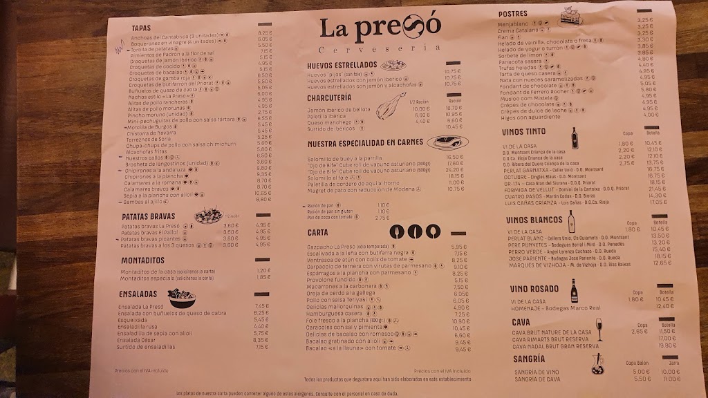 La Preso — Carta