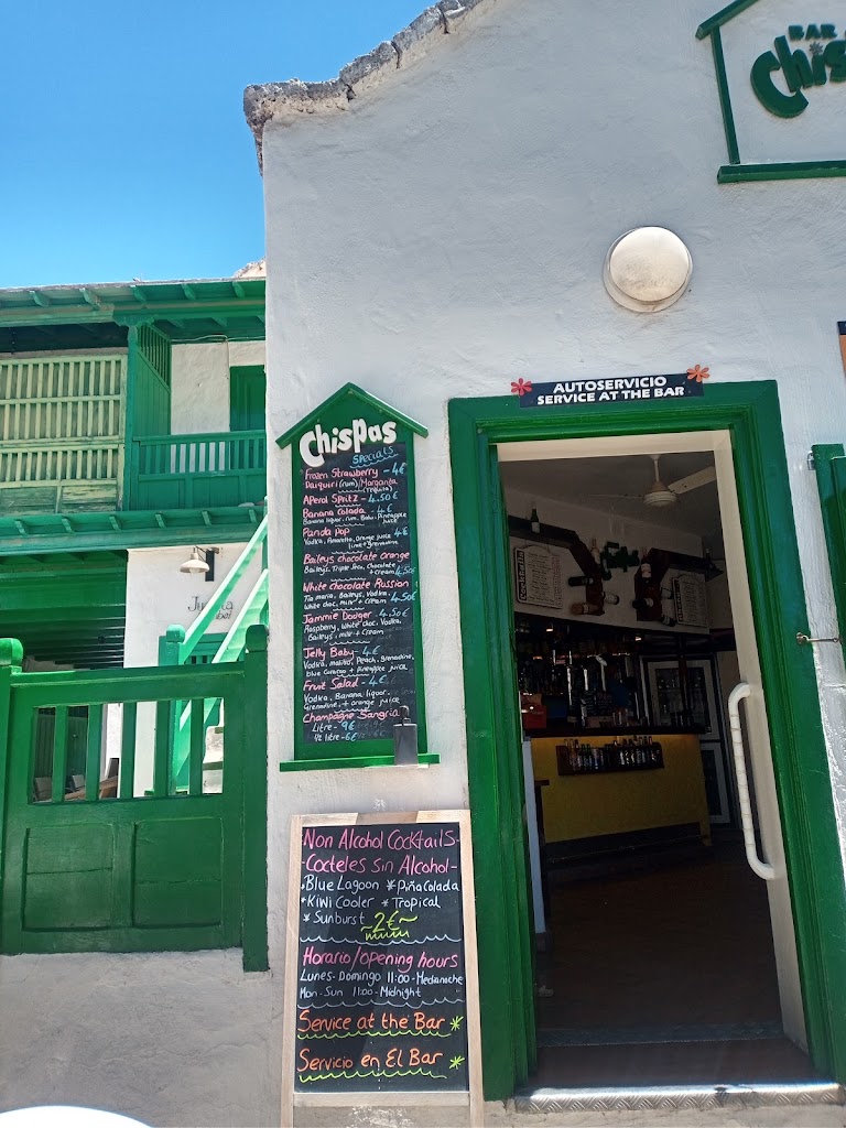 Chispas Bar Costa Teguise — Carta