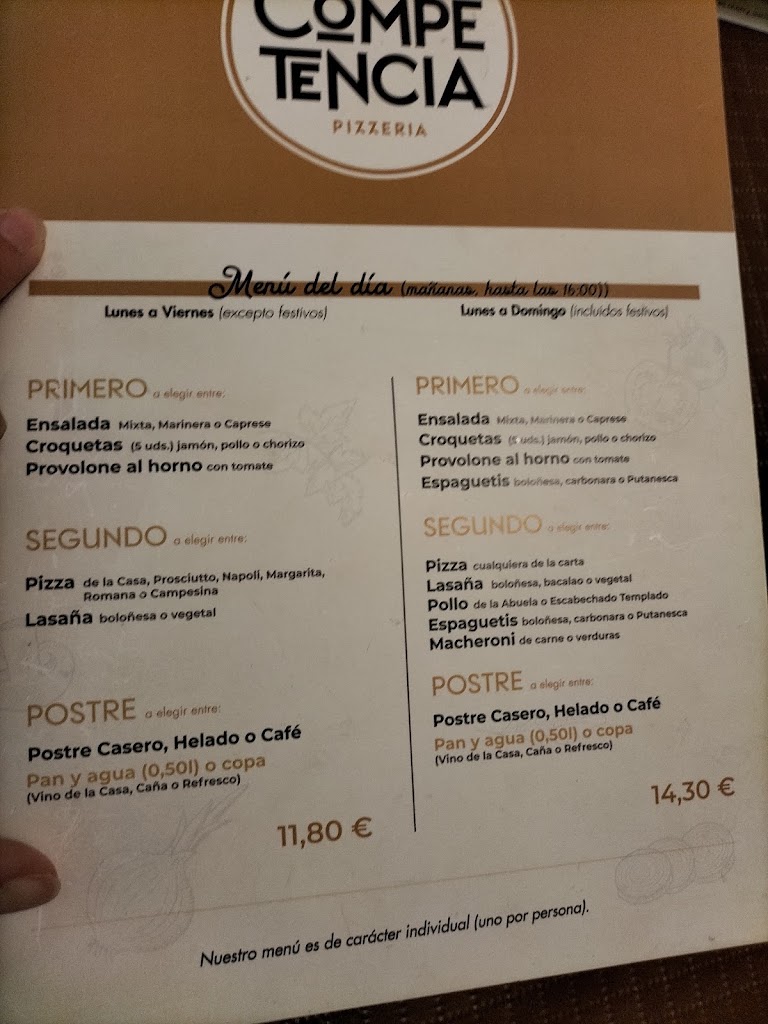 La Competencia — Carta