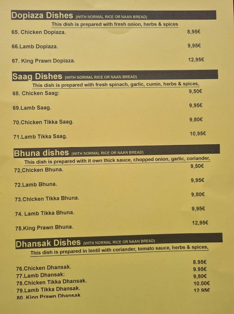 Mount Everest Restaurant — Carta