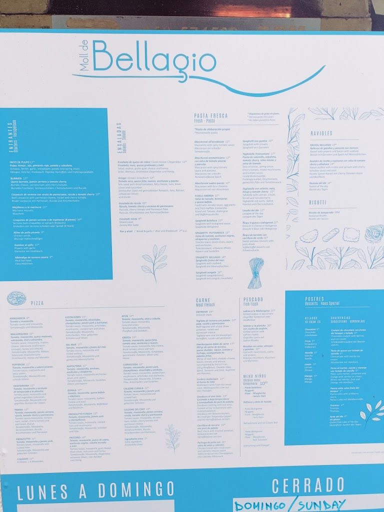 Moll de Bellagio — Carta