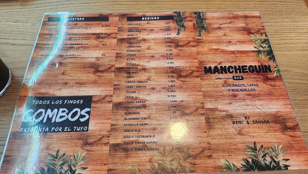 Bar Mancheguin Benicarlo — Carta