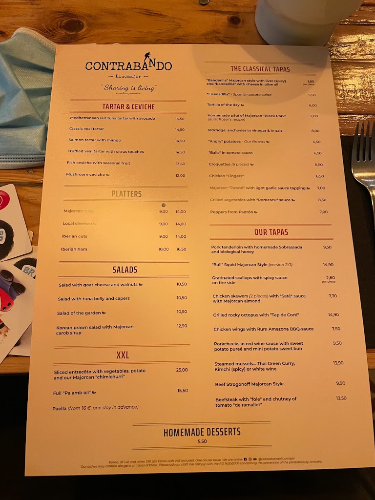 Contrabando Llucmajor — Carta