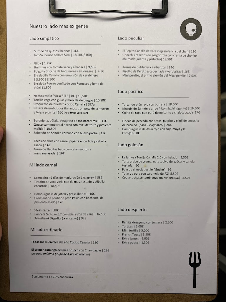Refugio Canalla — Carta