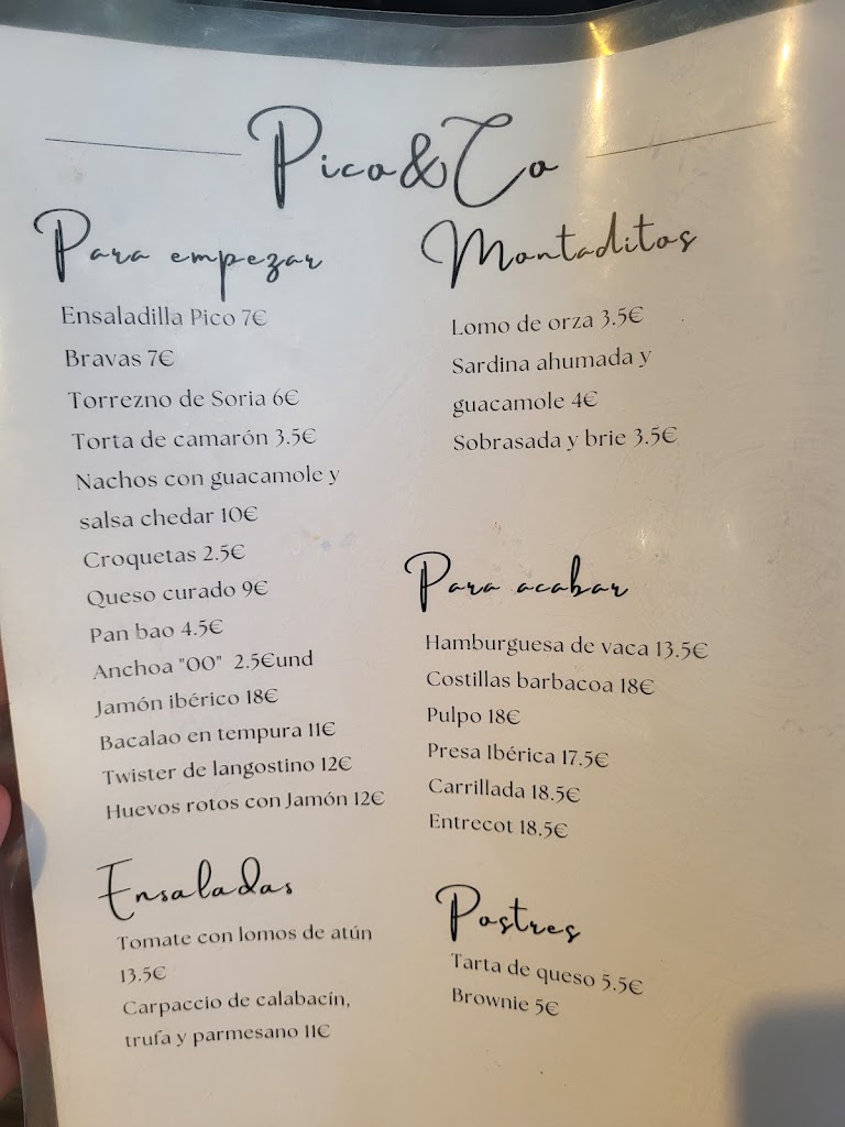 Pico & Co — Carta