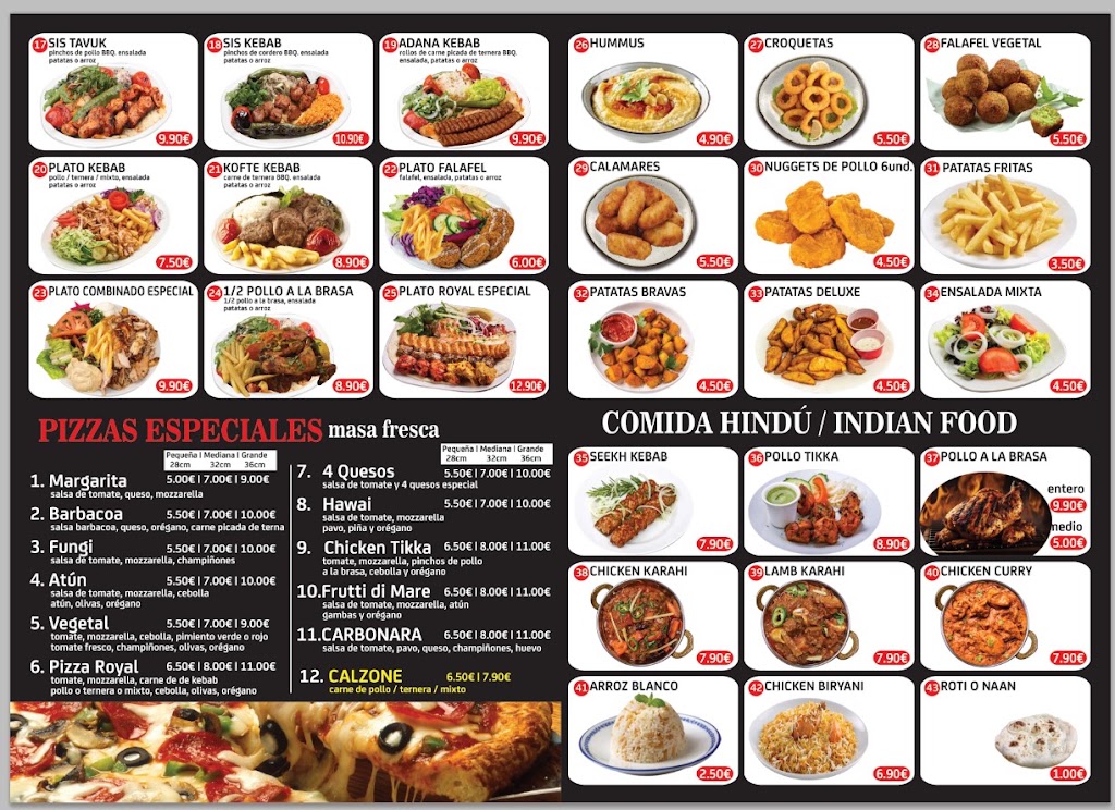 Restaurant Royal kebab — Carta