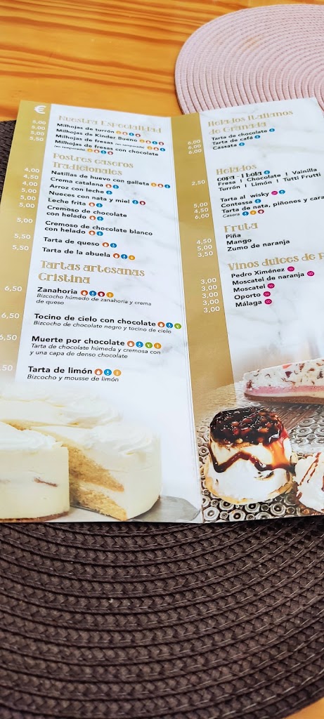 Restaurante La Parra — Carta