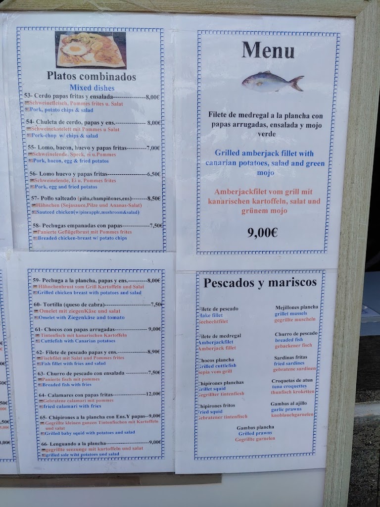 Restaurante La Buhardilla 2 — Carta