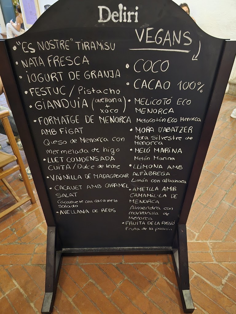 Gelateria Deliri — Carta