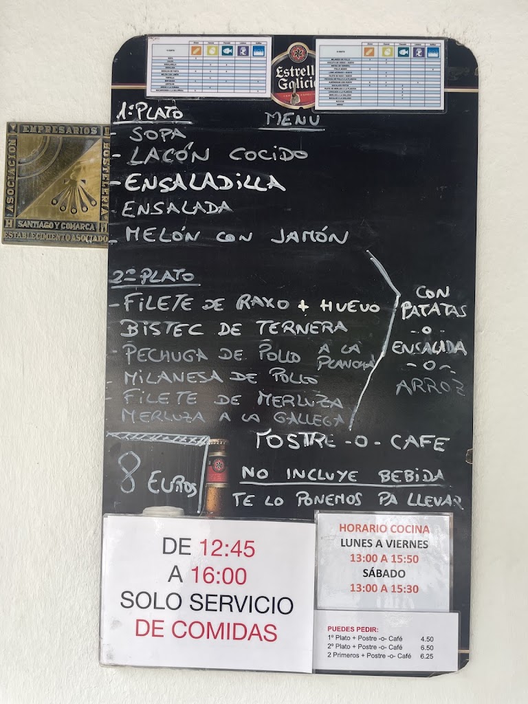 Restaurante O Cesto (Santiago de Compostela) — Carta