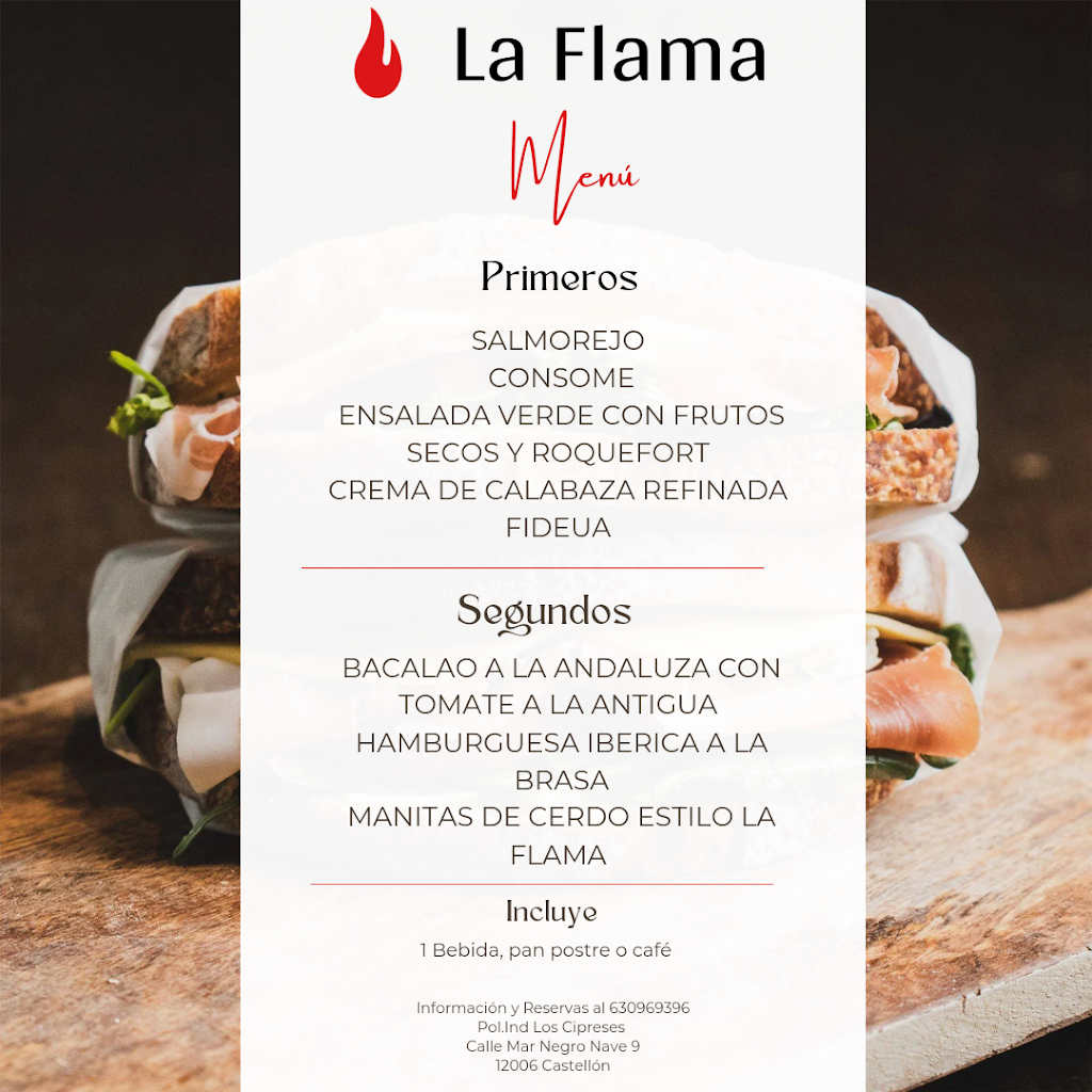 Restaurante Braseria La Flama — Carta