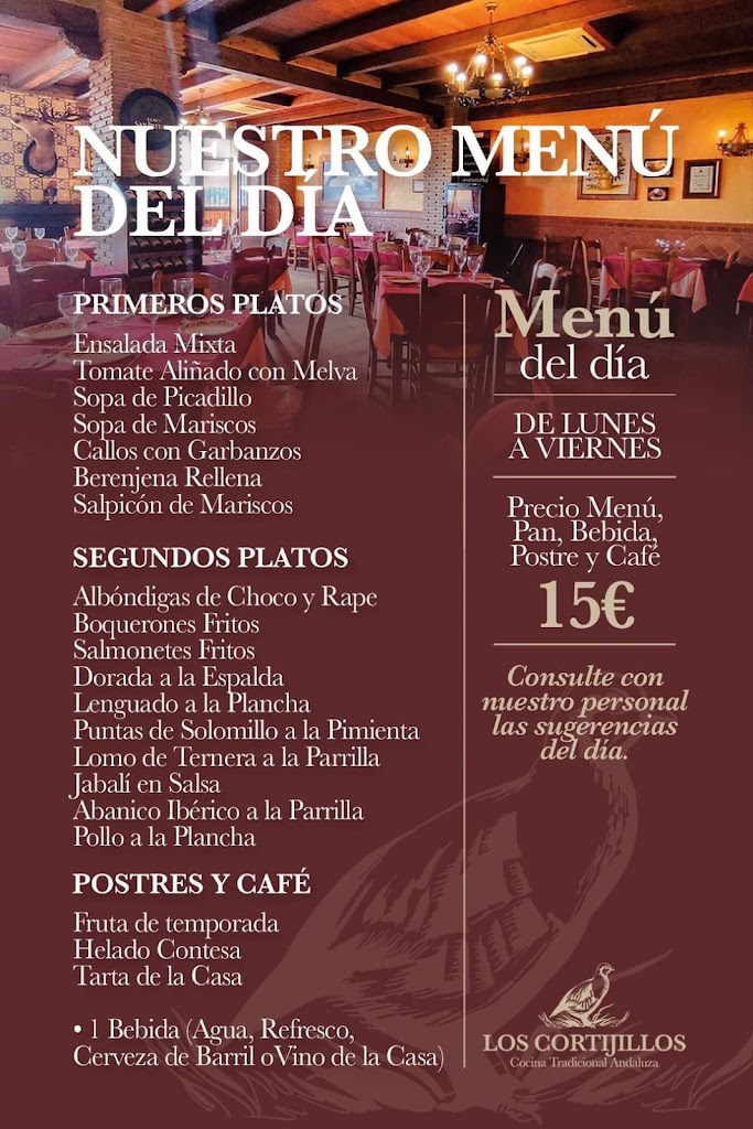 Restaurante Venta Los Cortijillos — Carta