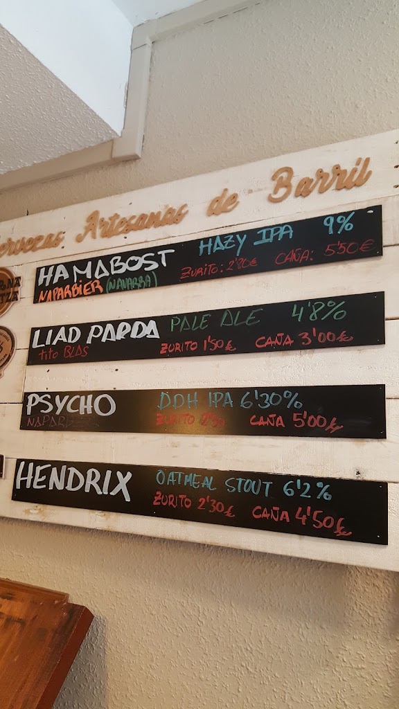 Taberna Aldatza — Carta