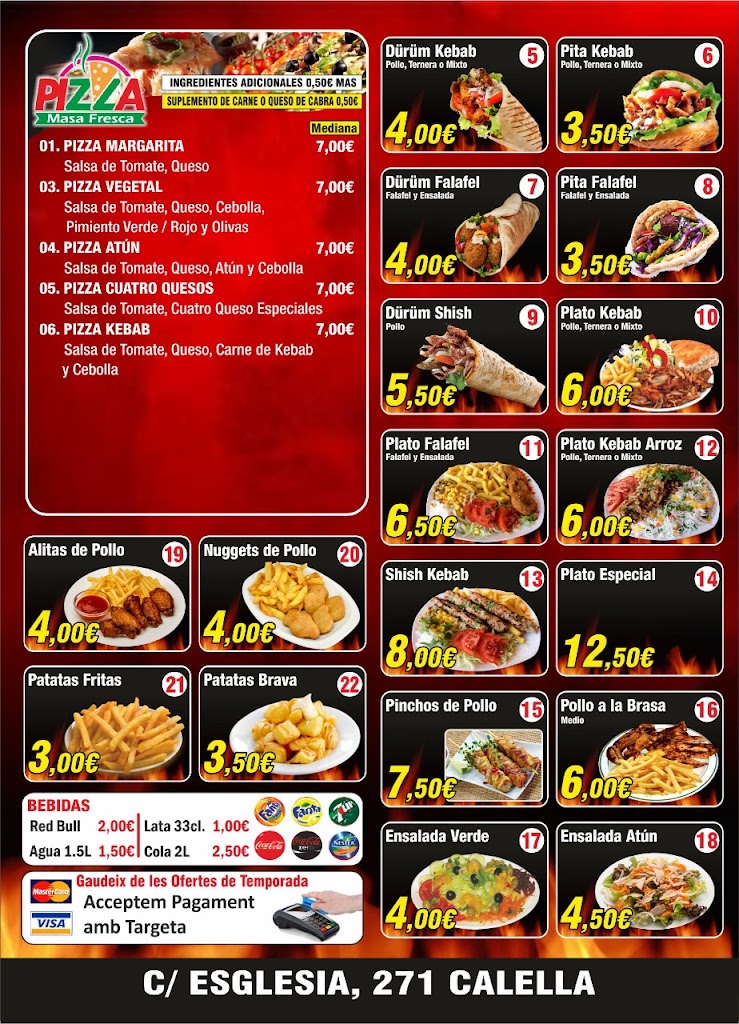 Massamara cerveceria montaditos — Carta