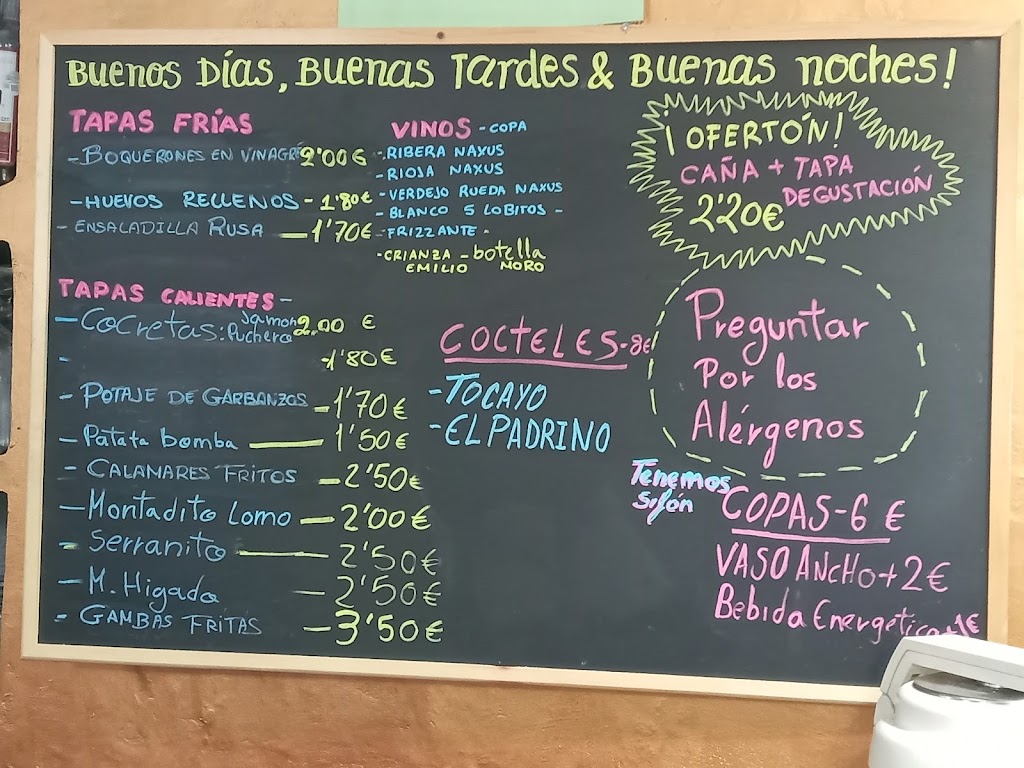 Bar la familia — Carta