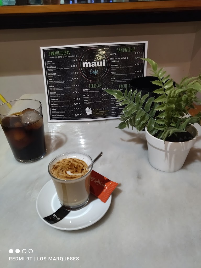 Cafeteria Maui — Carta