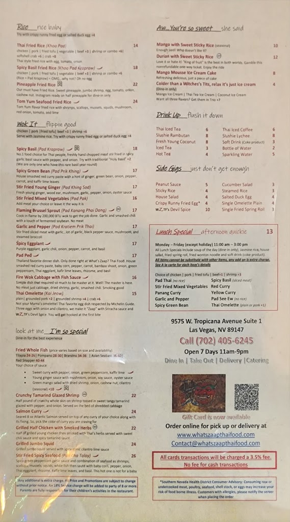 What's Zaap? Thai Food
