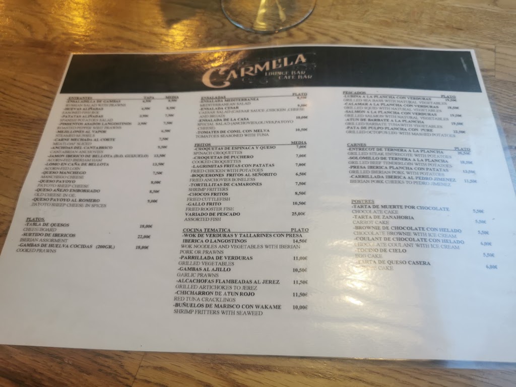 La escalera de Carmela — Carta