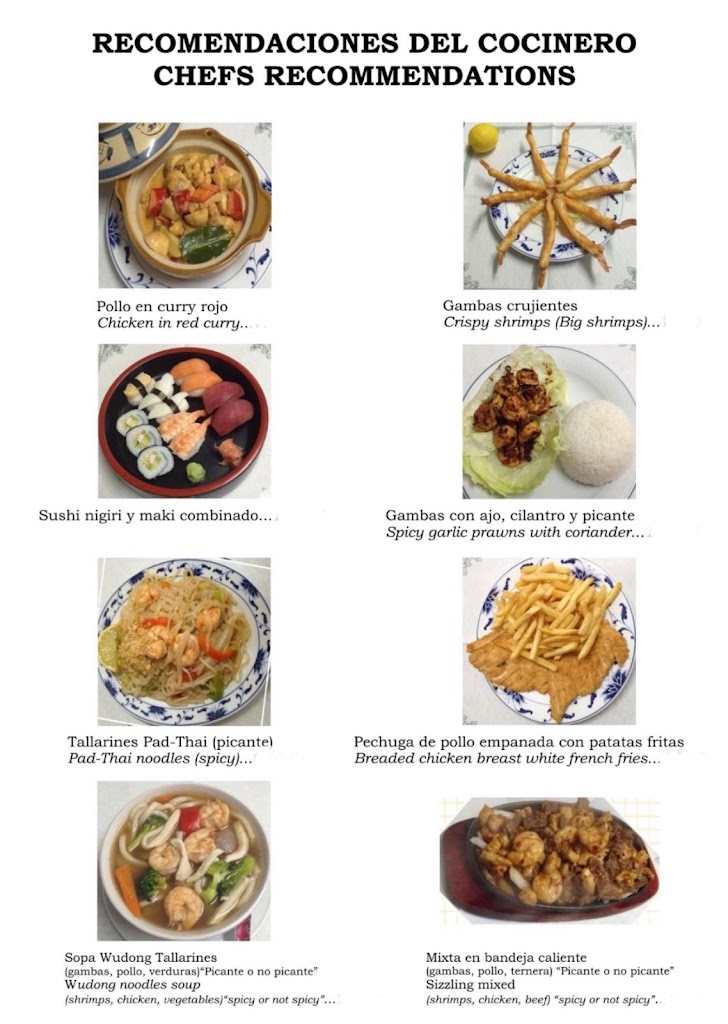 Restaurante Takiko — Carta