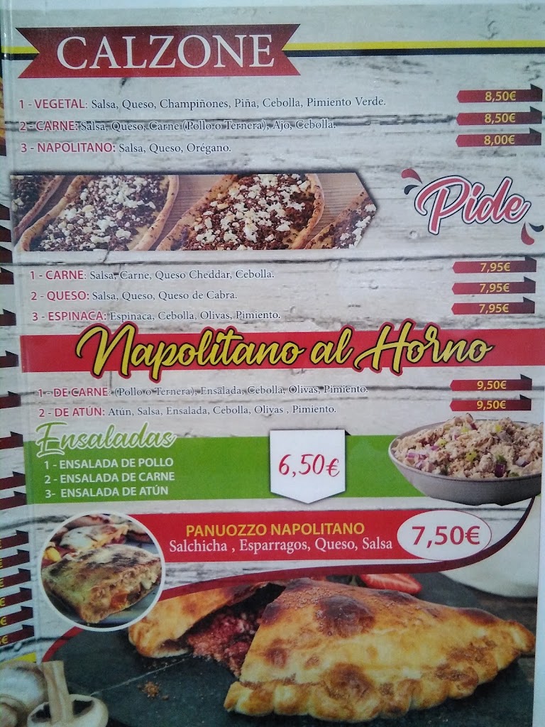 Montserrat pizzeria Cafeteria — Carta