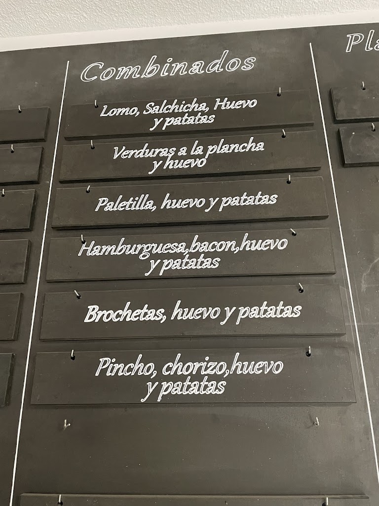 Bar Pintor — Carta