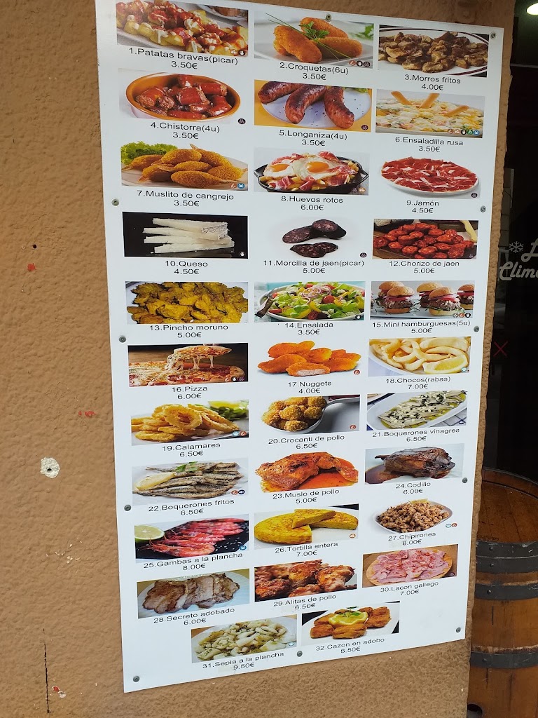 La Bodega de Tico — Carta