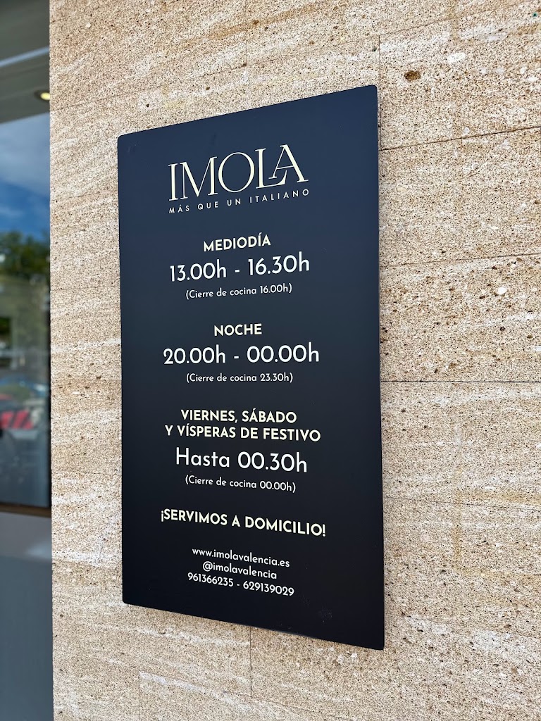 Imola Pizza l'Eliana — Carta