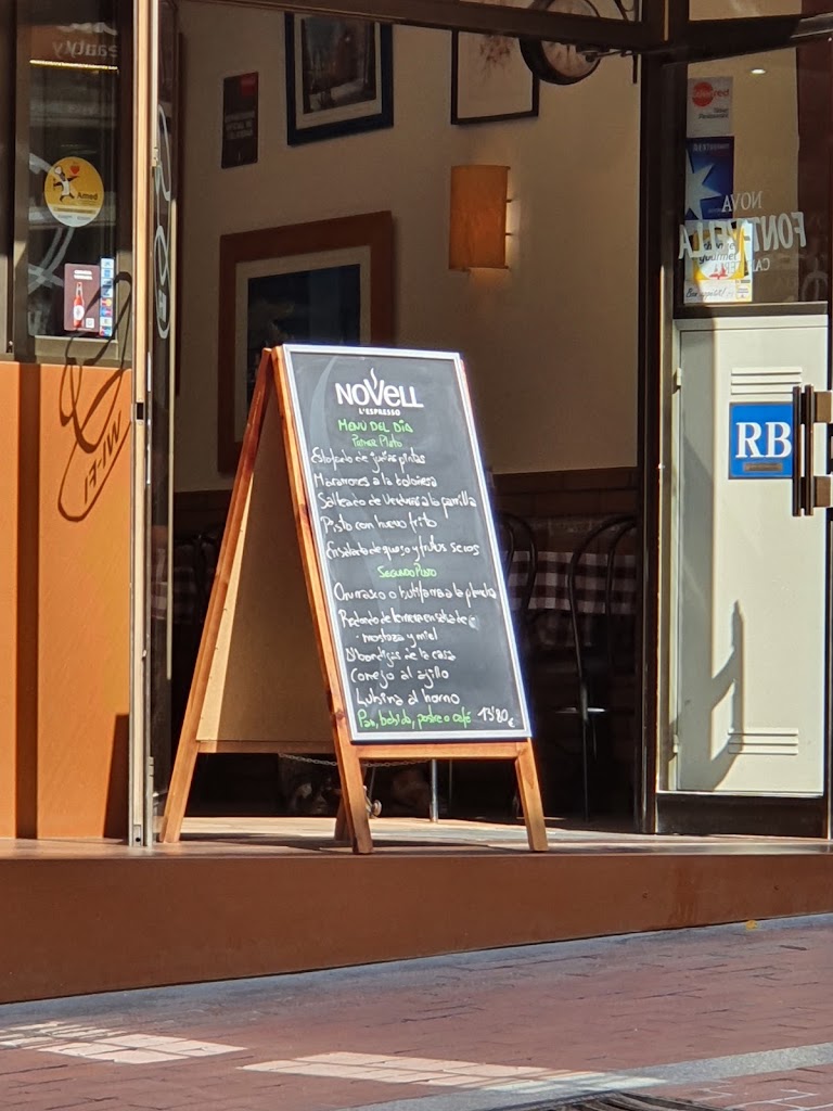 Cafeteria Nova Font Vella — Carta