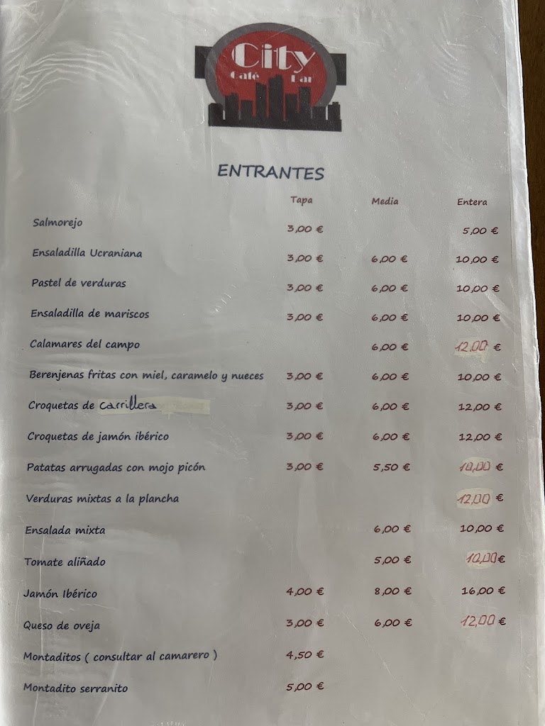 City Bar — Carta