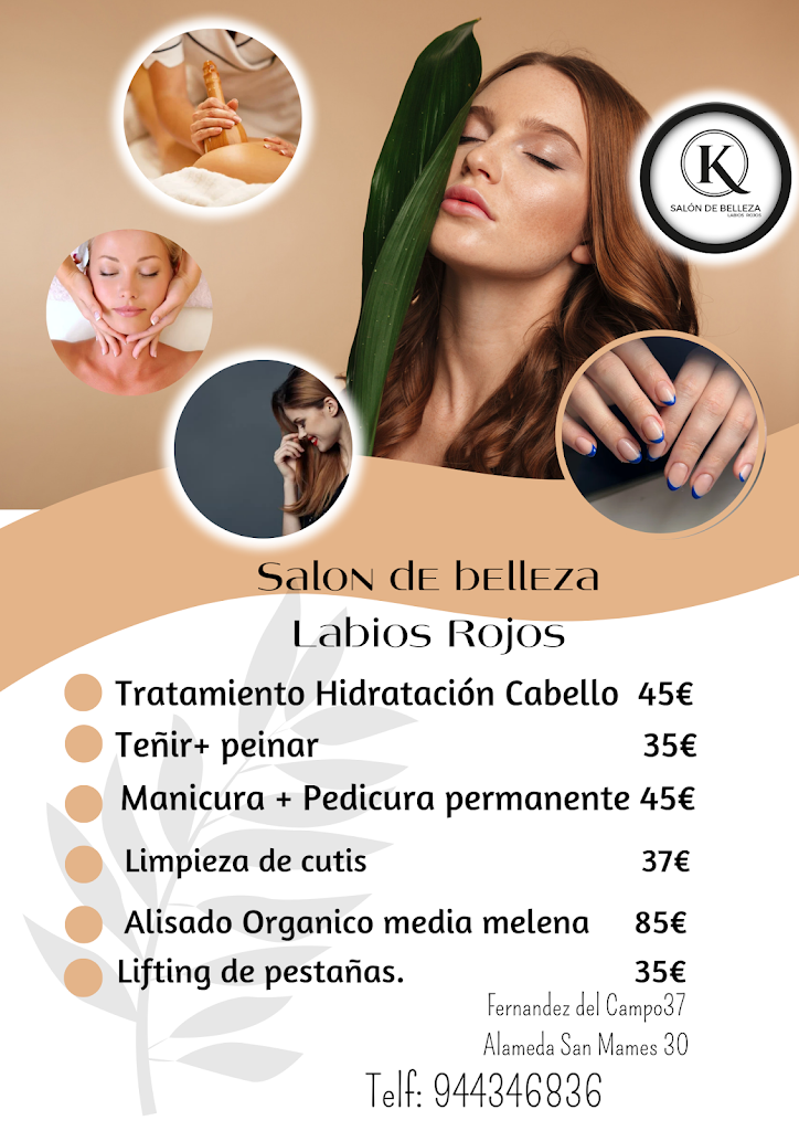 PELUQUERIA LABIOS ROJOS SALON DE BELLEZA — Carta