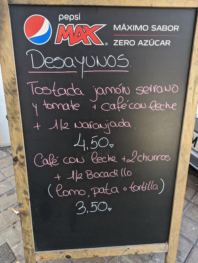 Cafeteria Churreria Mi Julliet — Carta