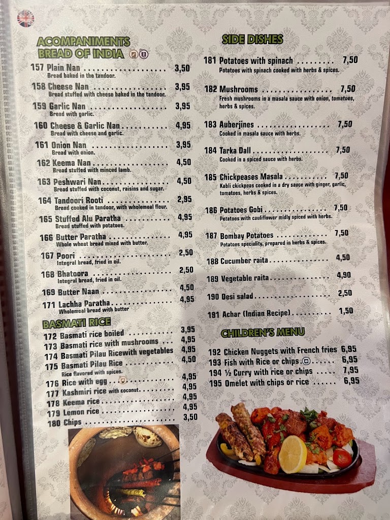 Bombay Beach Indian Restaurant — Carta