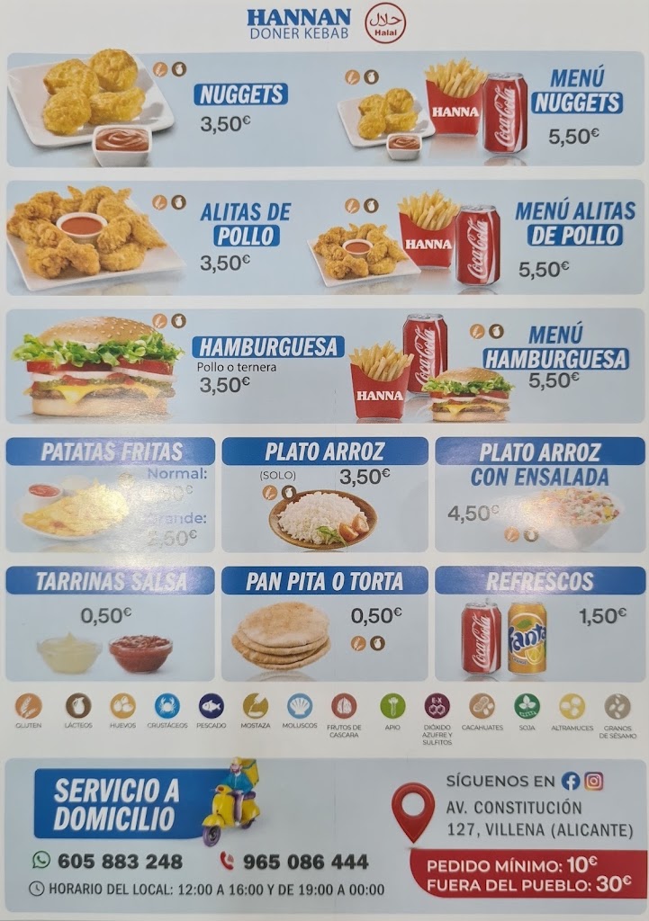 Hannan Doner Kebab — Carta