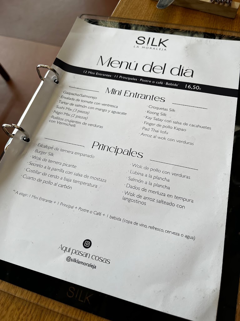 SILK La Moraleja — Carta