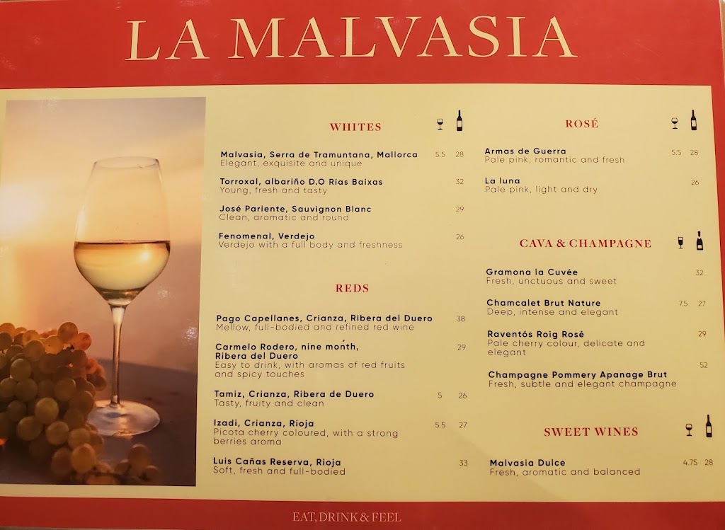 LA MALVASIA MALLORCA — Carta