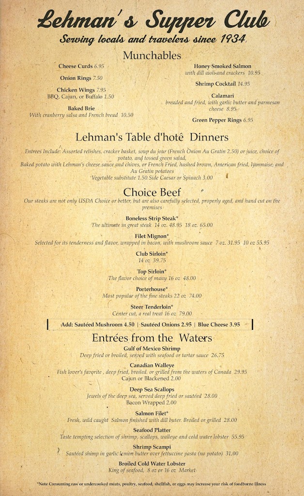  Lehman's Supper Club