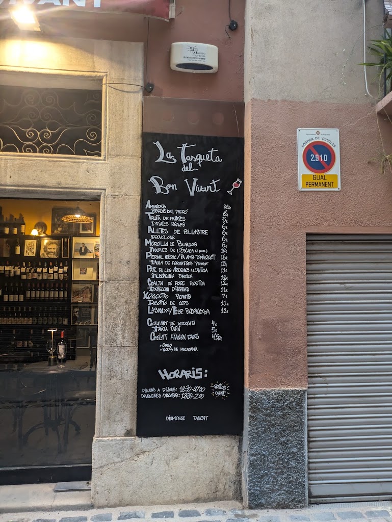 La tasqueta del Bon Vivant — Carta