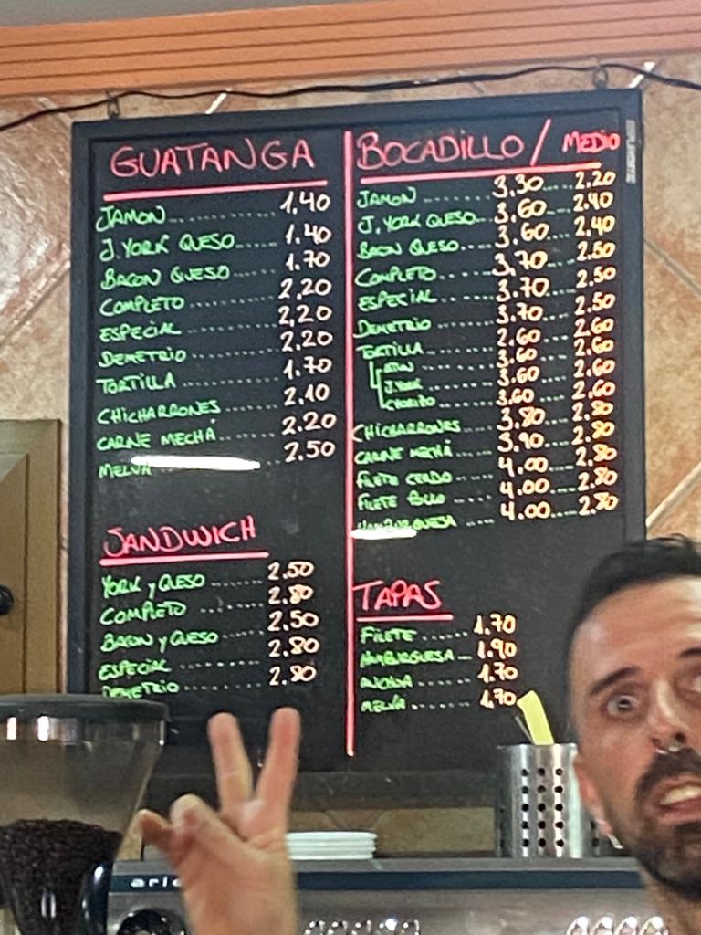 Bar Gomez — Carta