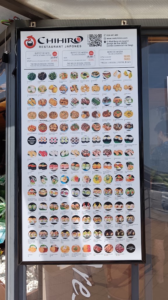 Chihiro restaurante japones — Carta