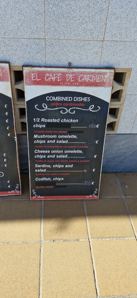 EL CAFE DE CARMEN — Carta