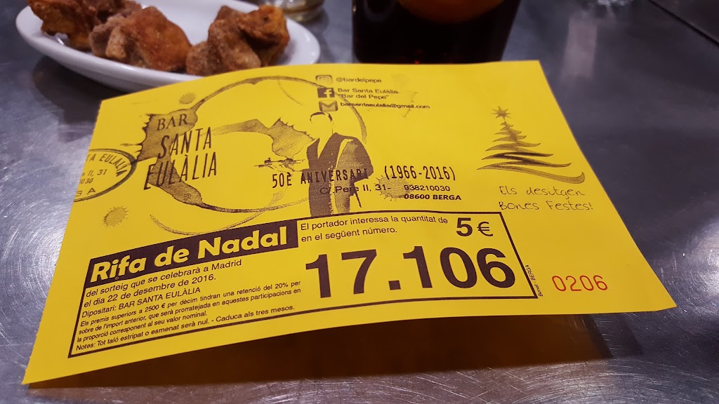 Bar Santa Eulalia - "Bar del Pepe" — Carta