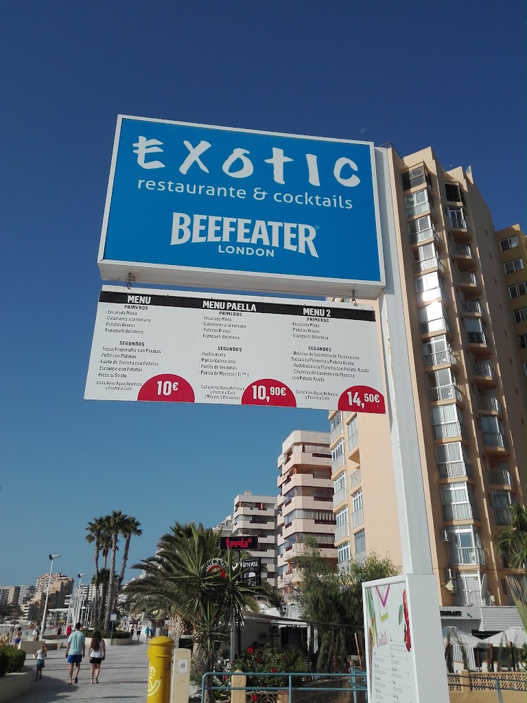 EXOTIC restaurante & cocktails. — Carta