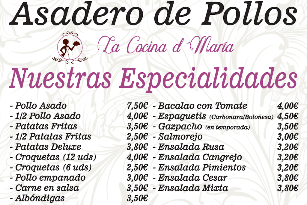 LA COCINA DE MARIA — Carta