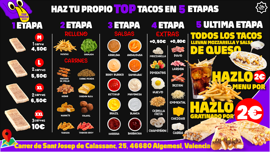 Top Tacos 2000 — Carta